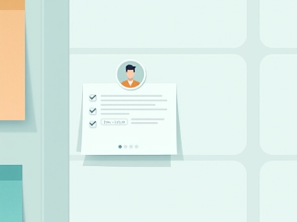 A close-up kanban card showing an owner avatar, checklist, and due-date marker