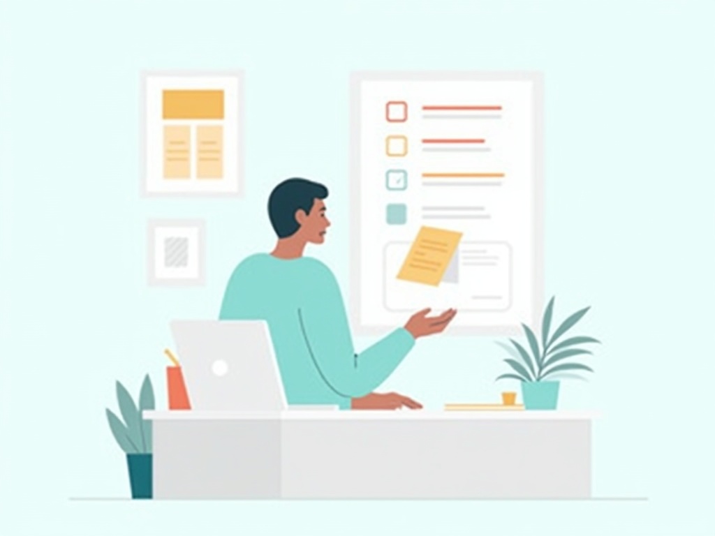 A person tidying the backlog during a weekly review