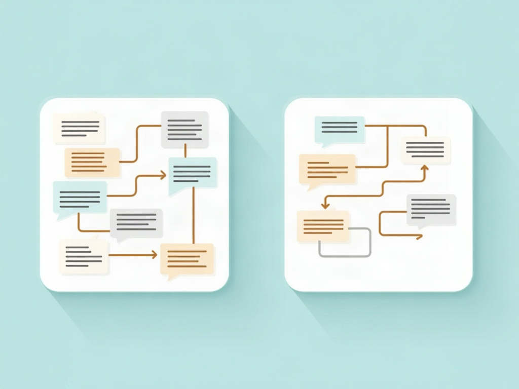 Side-by-side illustration of an unstable, changing process versus a stable, steady one