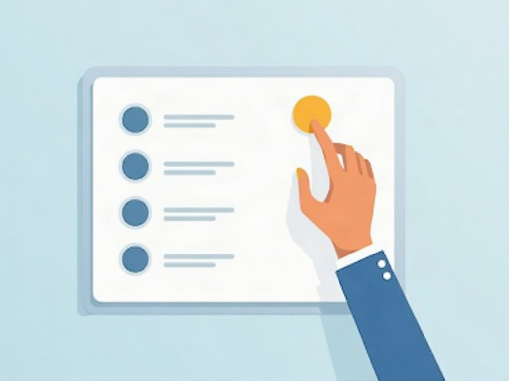 A hand placing a single card into the first column of a kanban board